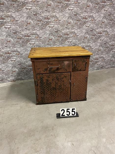 Industrielle Vintage-Werkbank | Schrank
