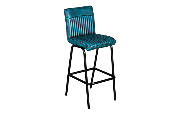 Industrieller Luxus-Barhocker blau