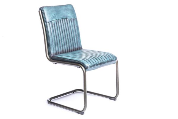 Retro dining chair blue