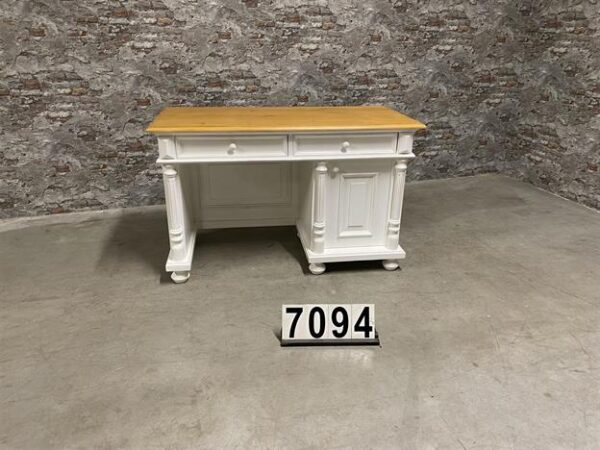 Antique pine desk painted