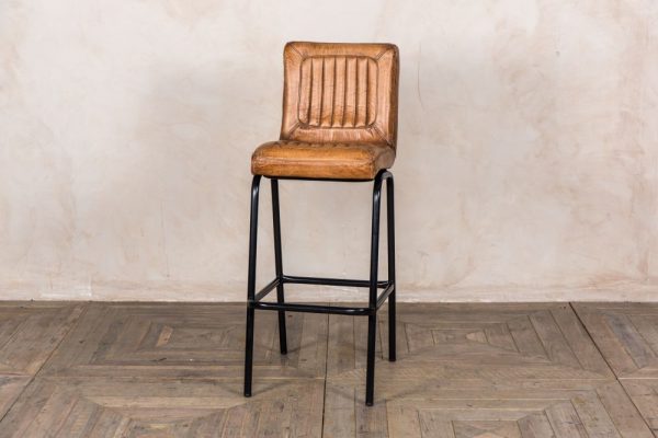 Leather bar stool | Stool Cognac 6564