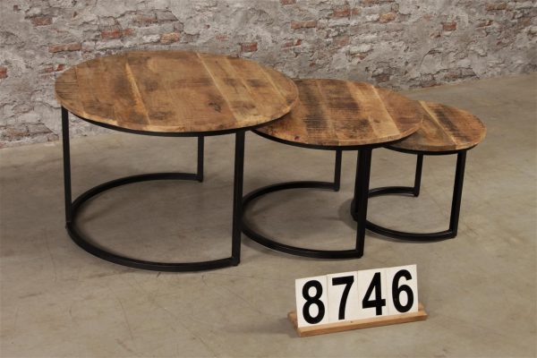 Industrial coffee table set 8746