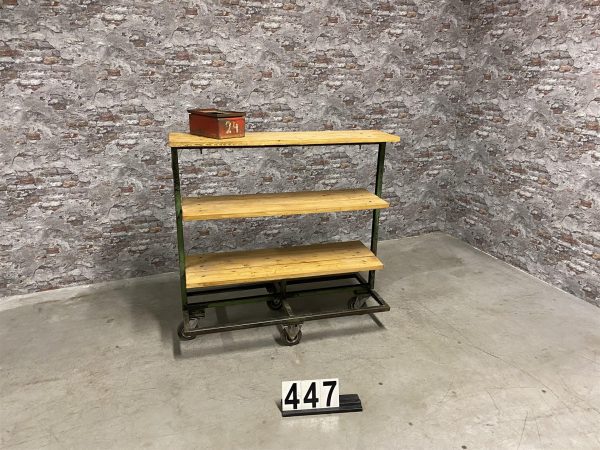 Industrial vintage rack on wheels 447