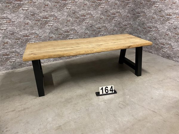 Solid oak dining room table 164