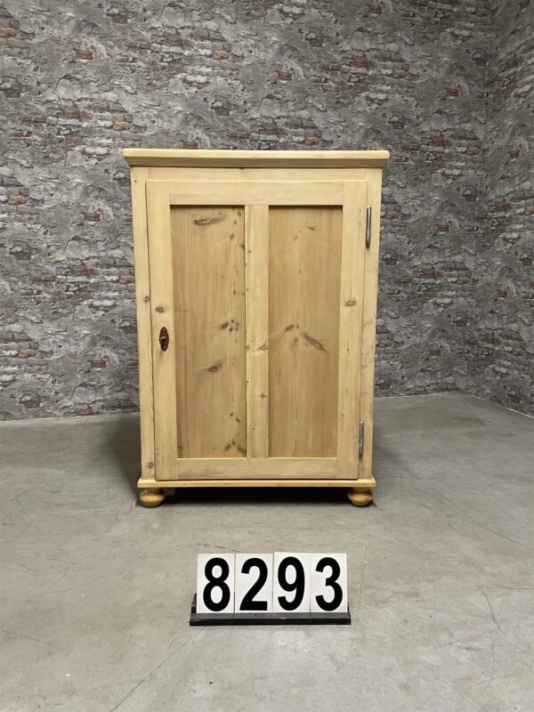 Antique pine 1 door cabinet 8293