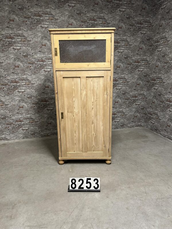 Antique pine 1 door cabinet 8253