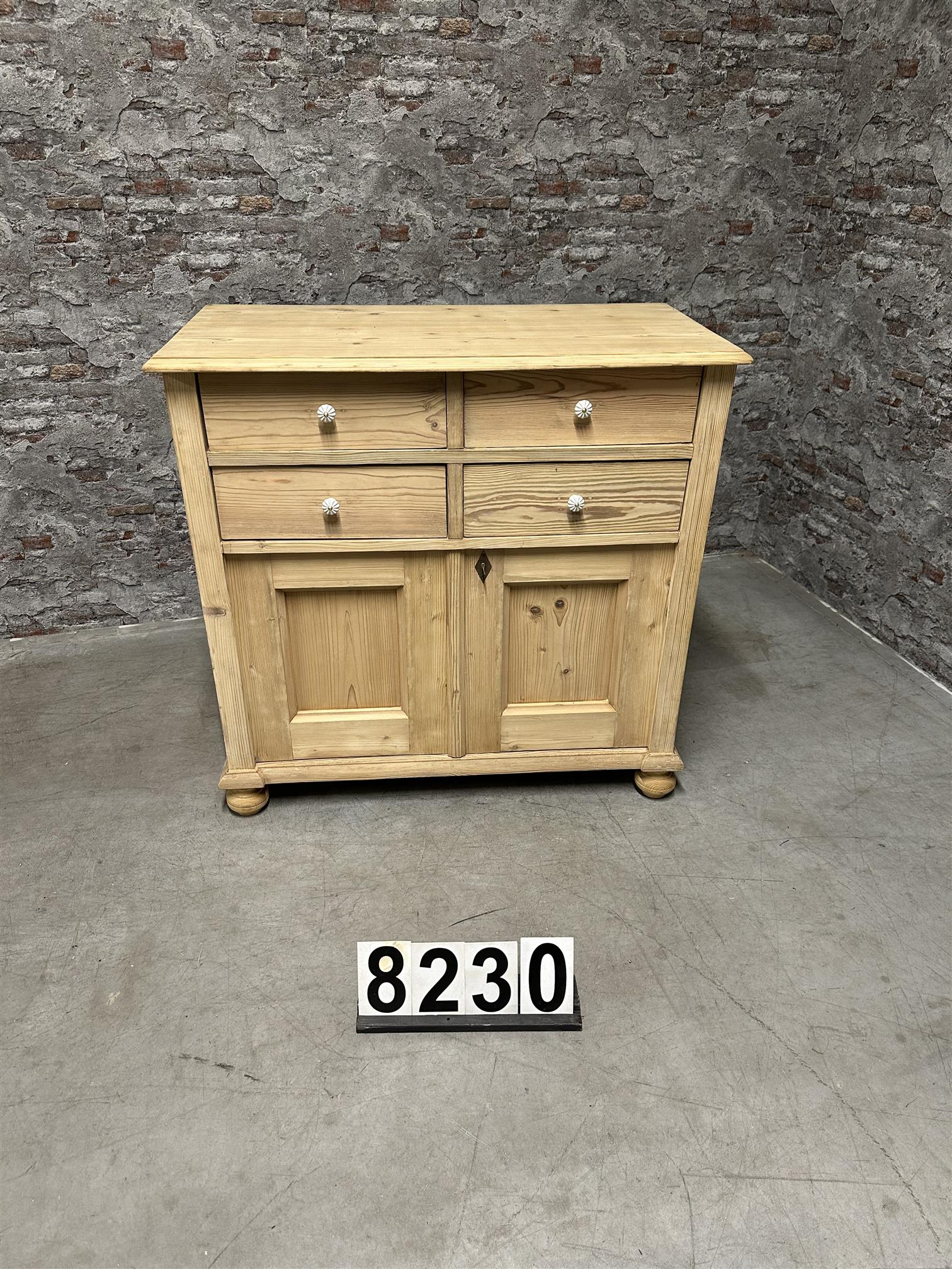 Antique pine chest of drawers 8230