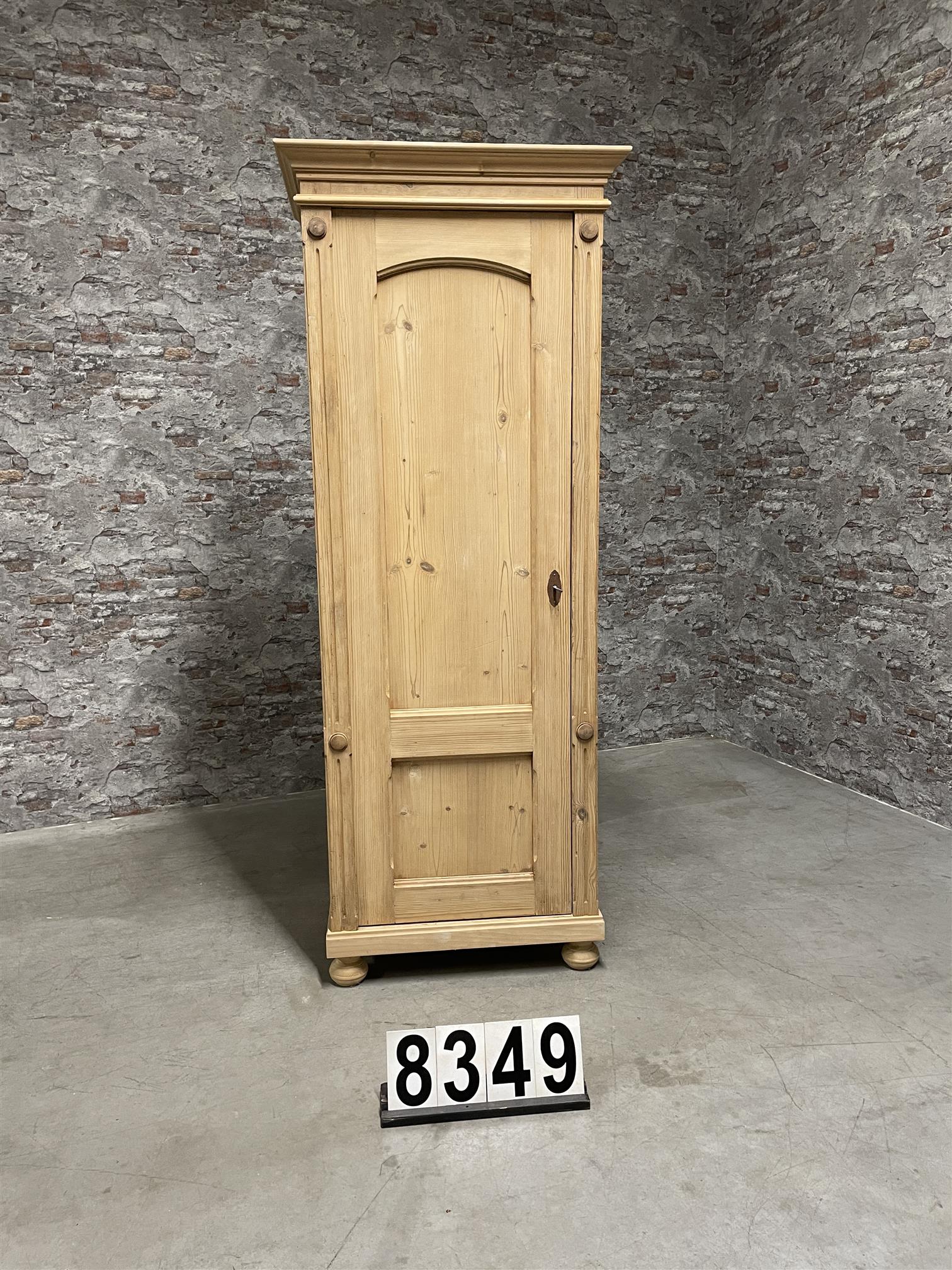 Antique pine 1 door cabinet 8349