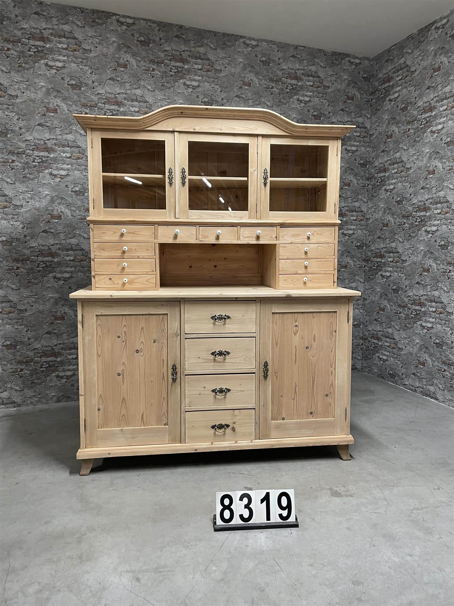 Antique pine kitchen cabinet 8319