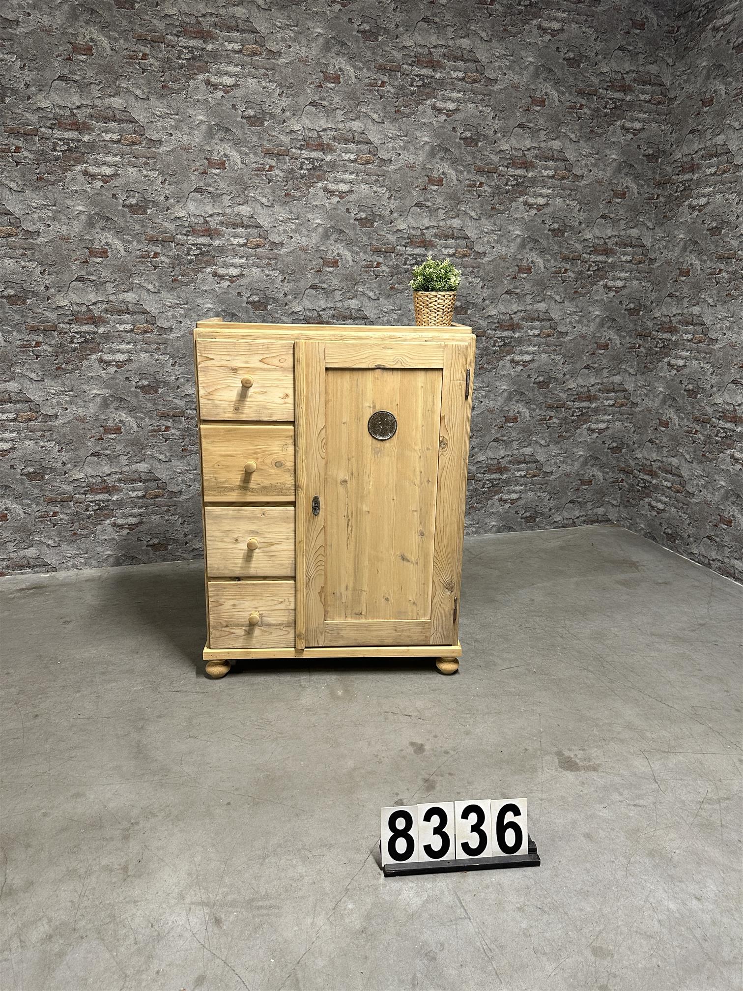 Antique pine bread cabinet 8336