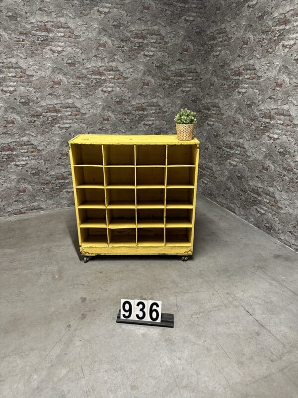 Industrial vintage shoe cabinet on wheels – 100×37 nr.936