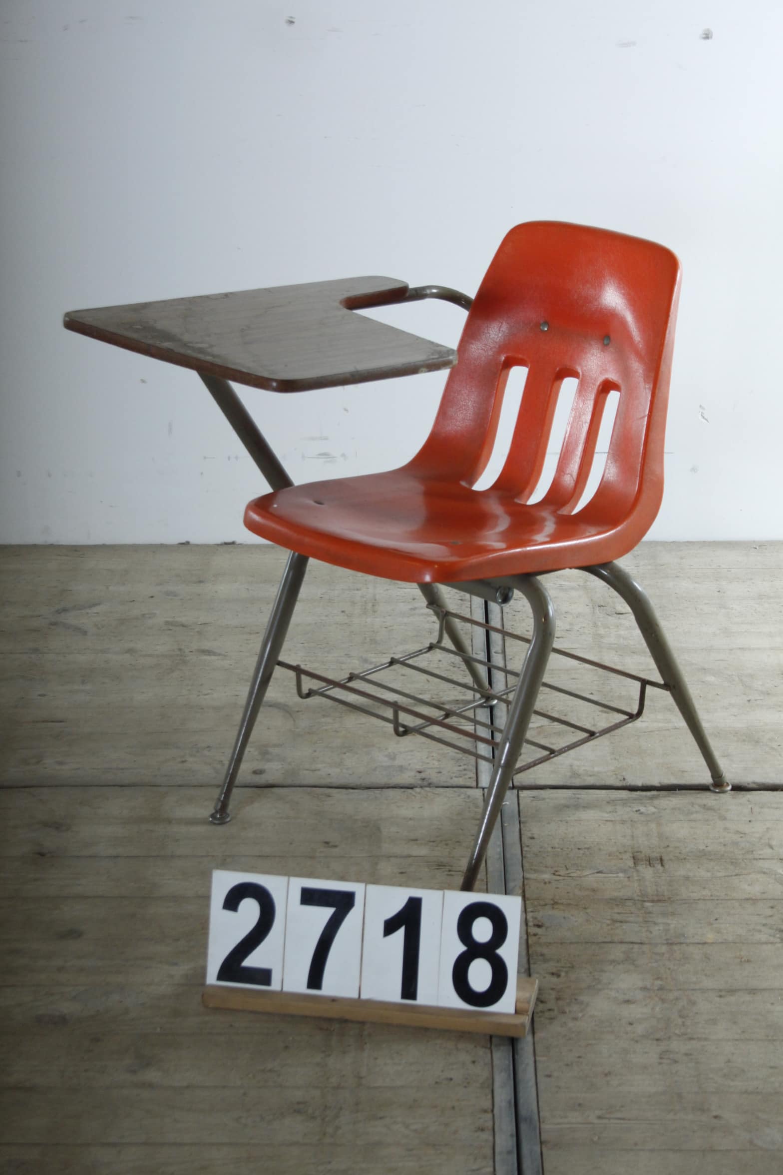 Original vintage school table with chair attached 75×51 nr.2718