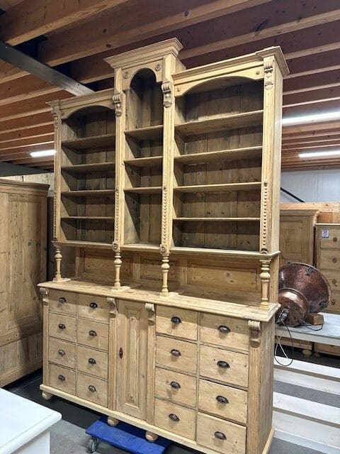 Unique antique pine kitchen cabinet