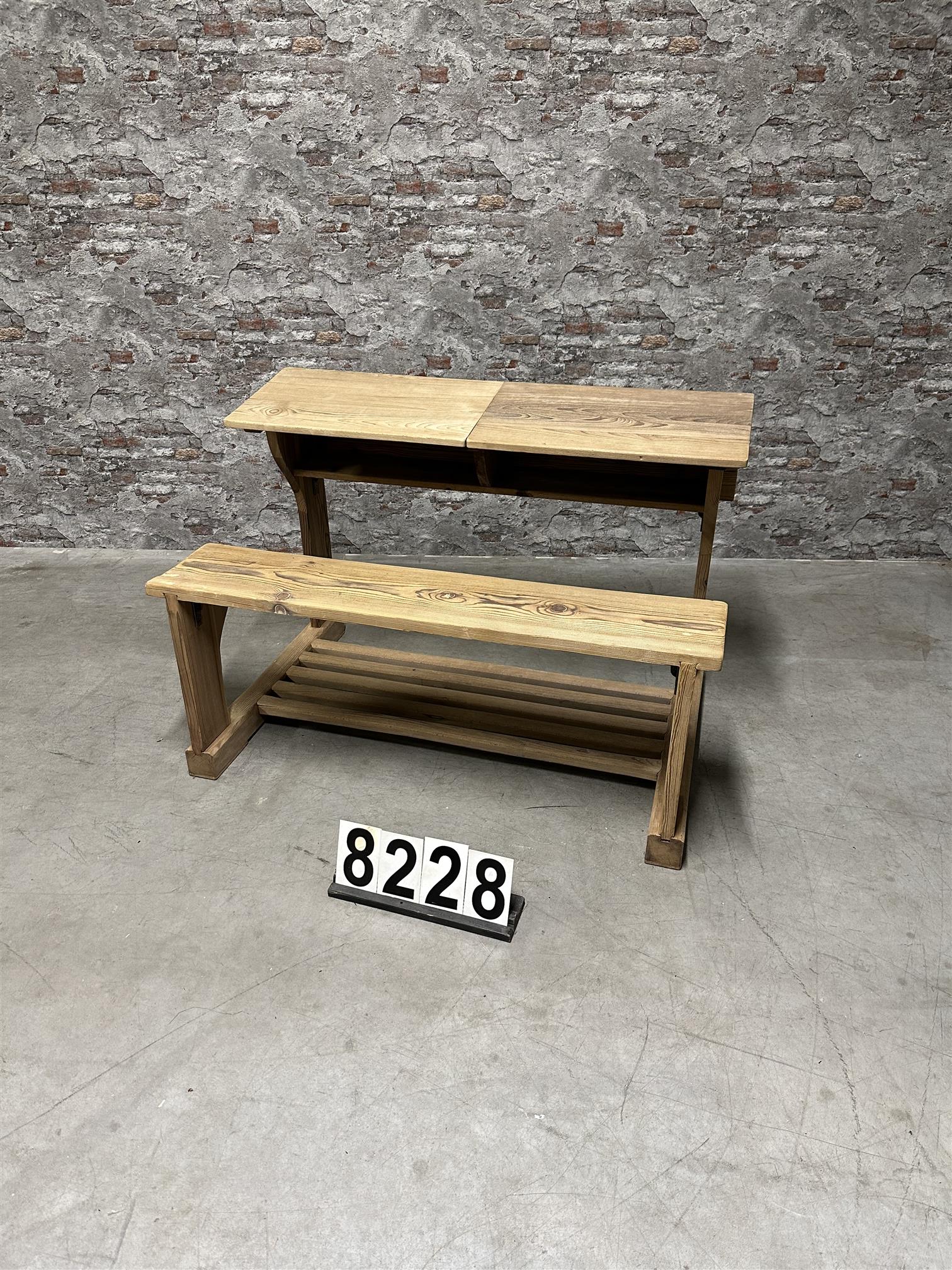 Antique pine schoolbench 120×77 nr.8228