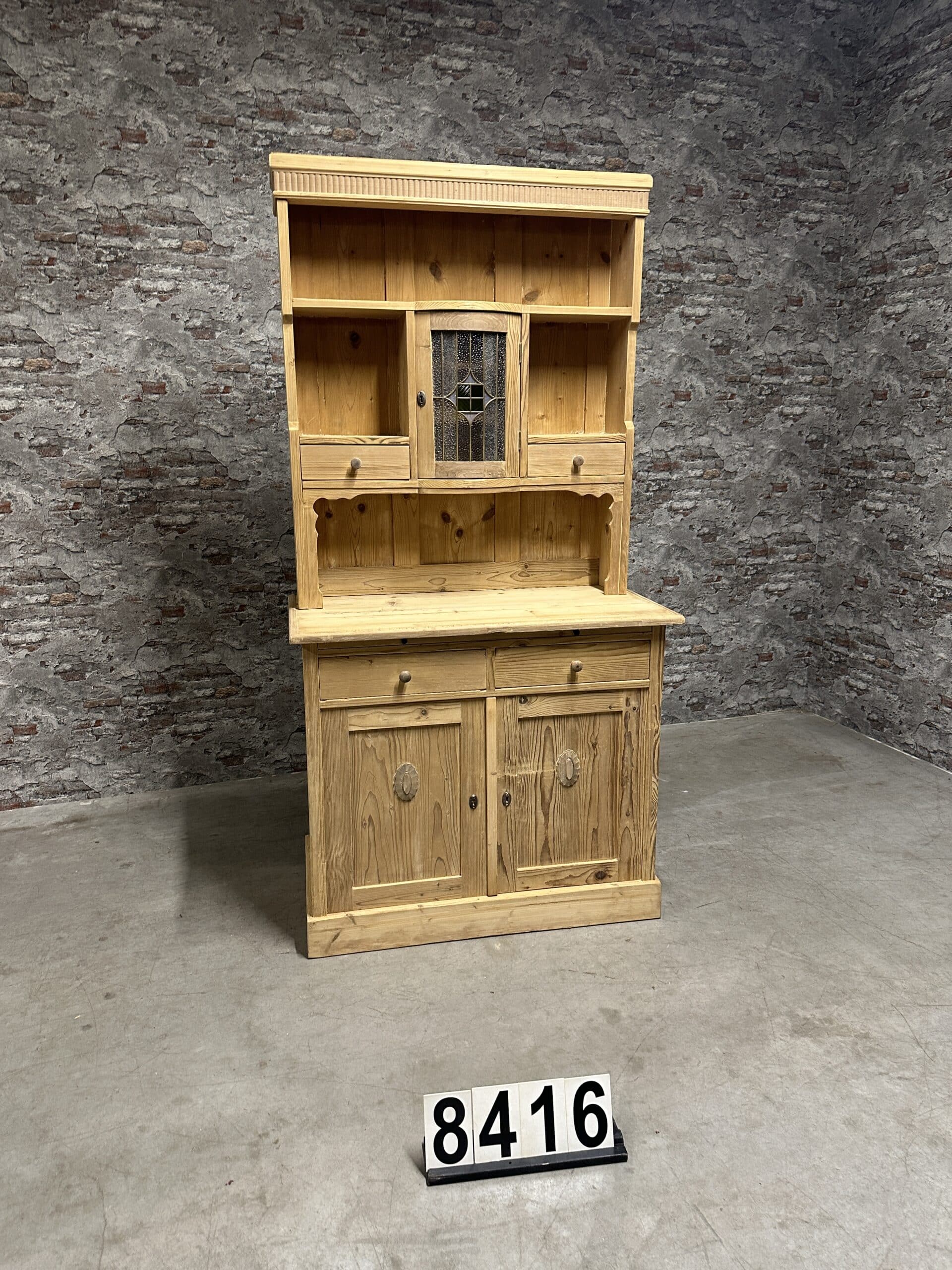 Antique pine cabinet | Kitchencabinet 102×53 nr.8416