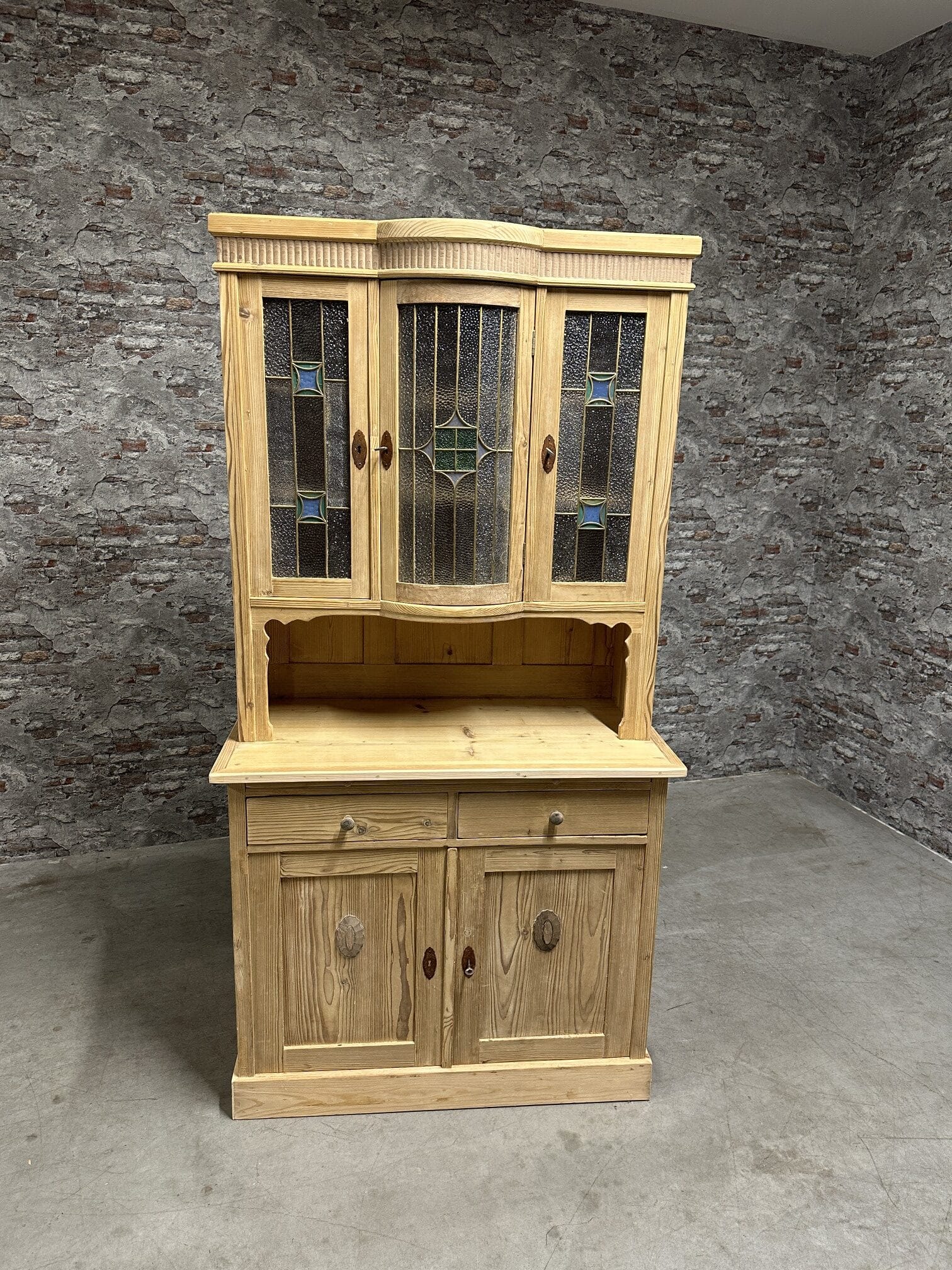 Antique pine buffetcabinet | Kitchencabinet 104×53 nr.8418