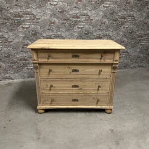 Antiek grenen commode