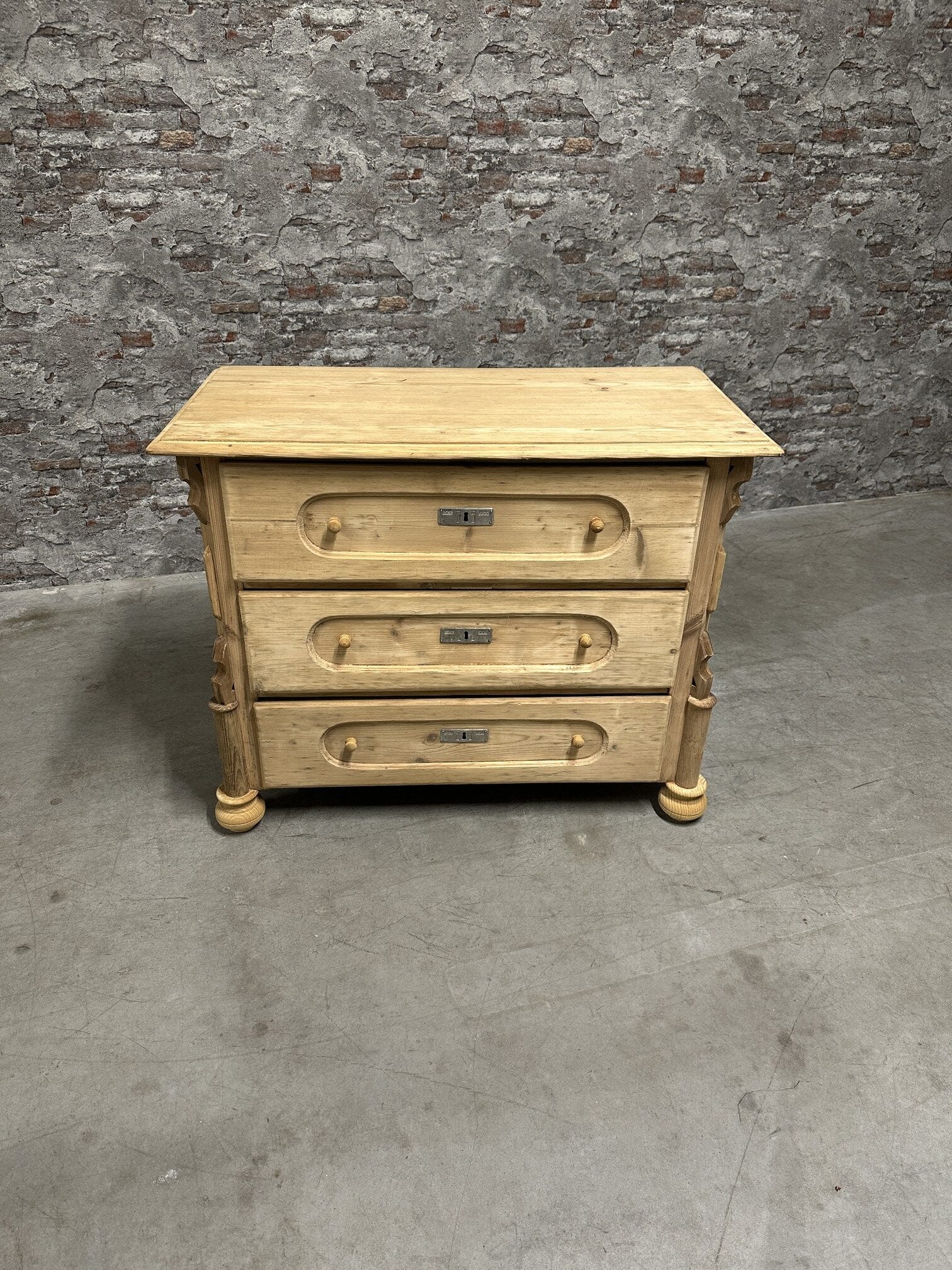 Antique pine chest of drawers 99×50 nr.8452