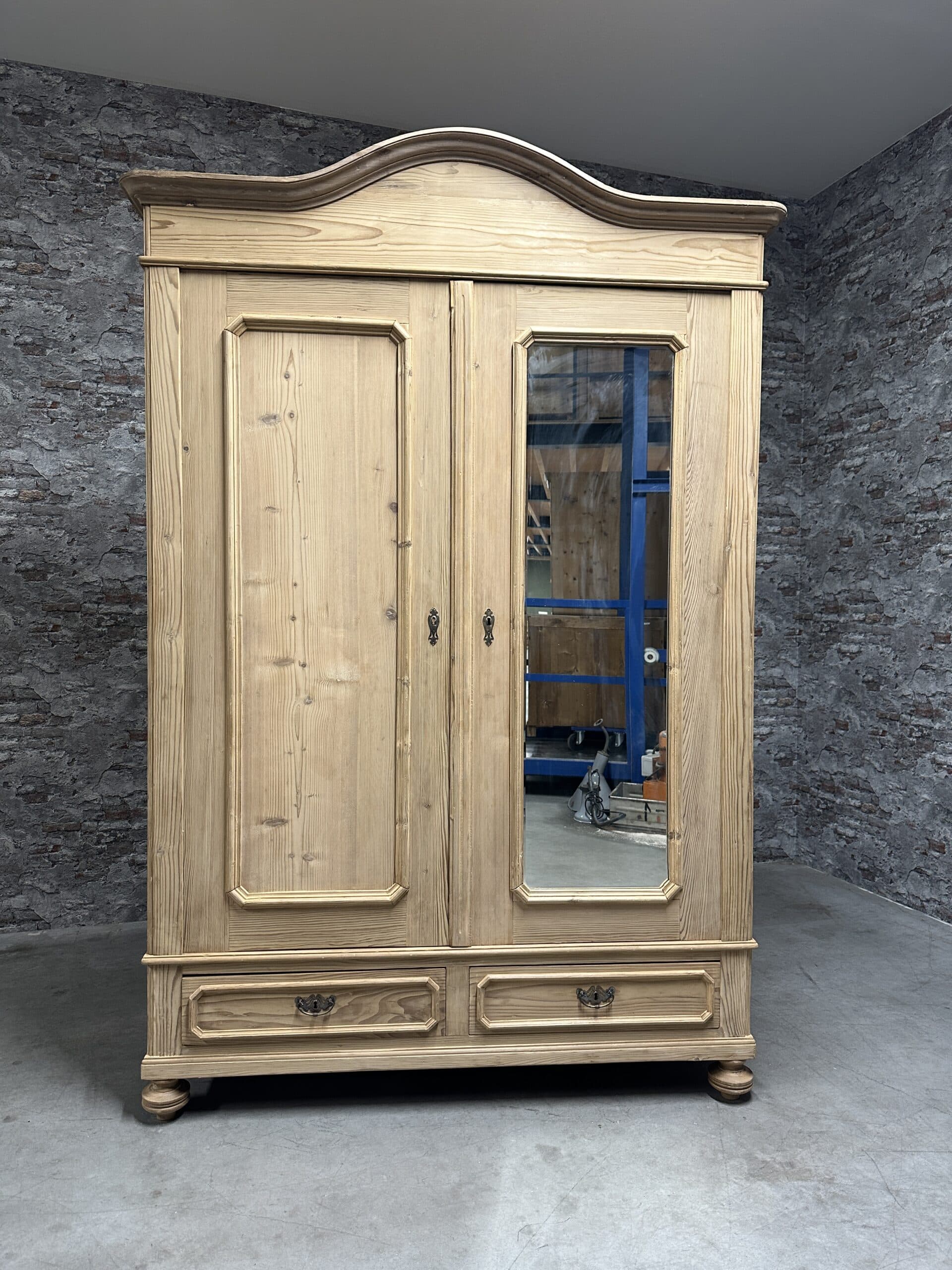 Antique pine cabinet | wardrobe 150×64 nr.8441