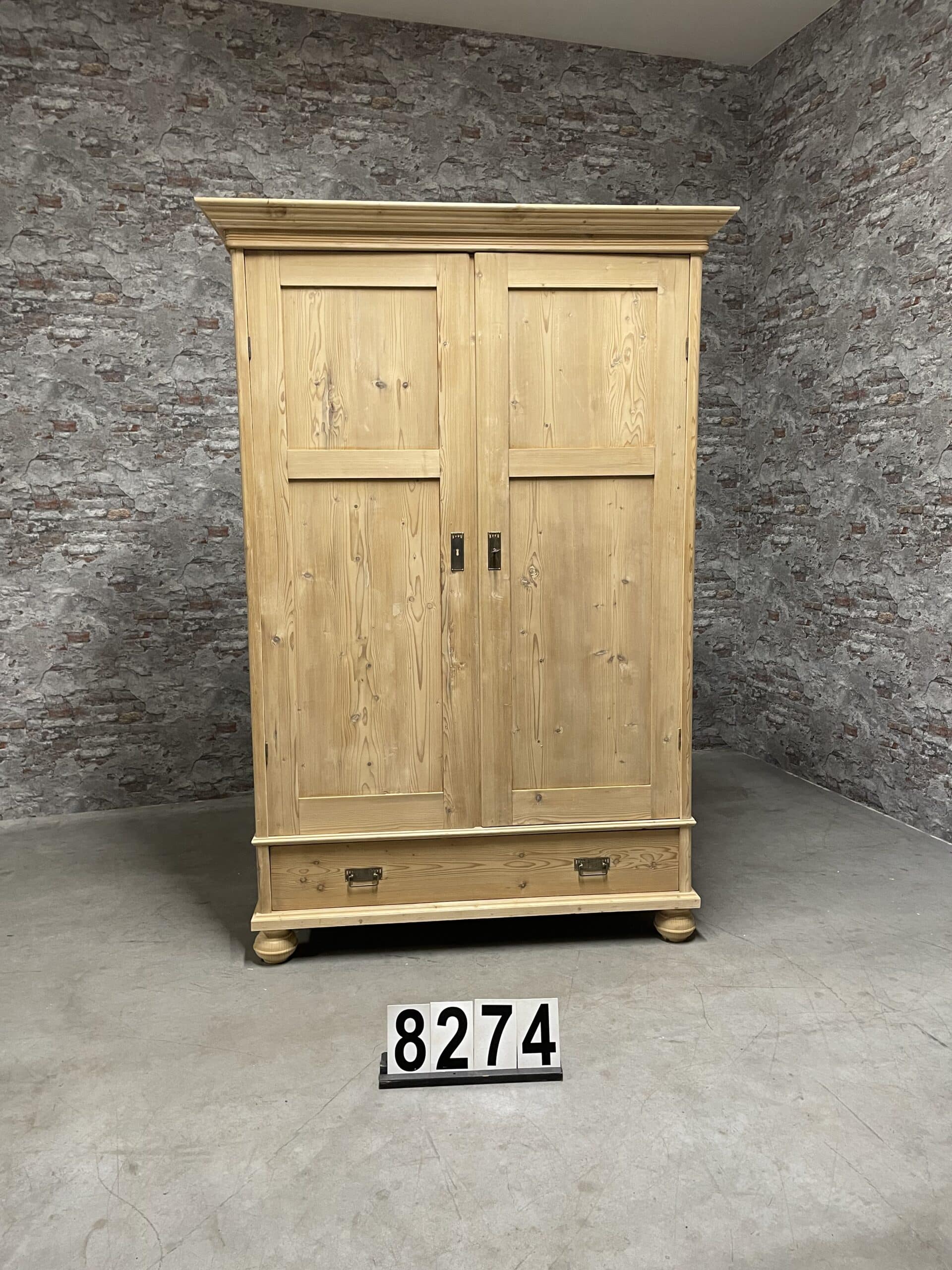 Antique pine wardrobe | cabinet 128×59 nr.8274