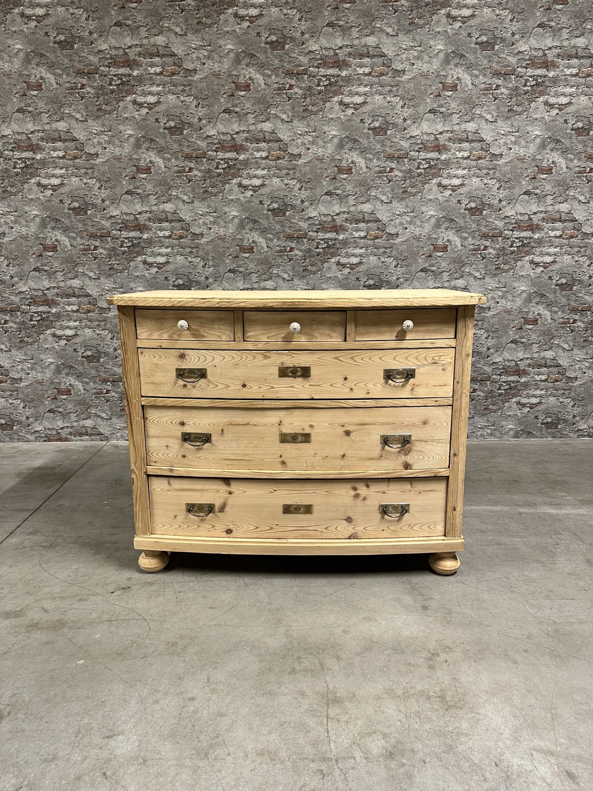 Antiek grenen commode